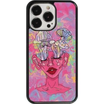 iPhone 13 Pro Case Hülle - Psychedelic pink mushroom