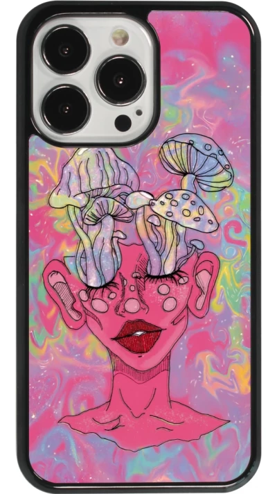 iPhone 13 Pro Case Hülle - Psychedelic pink mushroom
