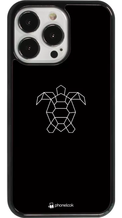 Hülle iPhone 13 Pro - Turtles lines on black