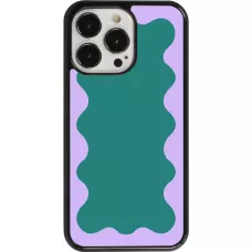 iPhone 13 Pro Case Hülle - Wavy Rectangle Green Purple