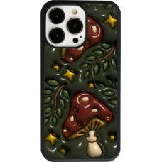 Coque iPhone 13 Pro - Silicone rigide noir Autumn 26 3D mushrooms