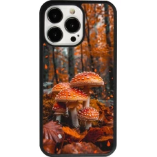 Coque iPhone 13 Pro - Silicone rigide noir Autumn 26 Mushrooms in the woods