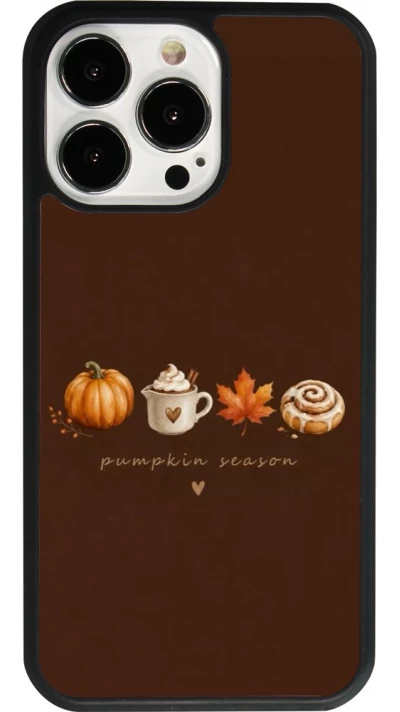 iPhone 13 Pro Case Hülle - Silikon schwarz Autumn 26 Pumpkin season