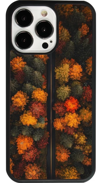 iPhone 13 Pro Case Hülle - Silikon schwarz Autumn 26 Road in autumn