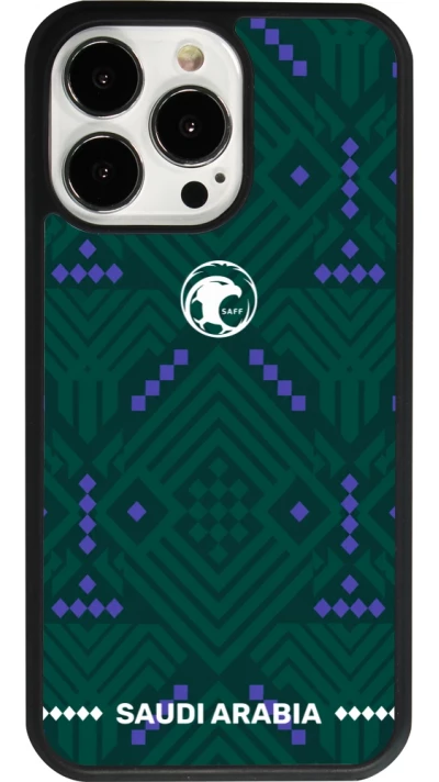iPhone 13 Pro Case Hülle - Silikon schwarz Saudi Arabien 2026 personalisierbares Fussballtrikot