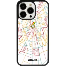 Coque iPhone 13 Pro - Silicone rigide noir Maillot de football Ghana 2026 personnalisable