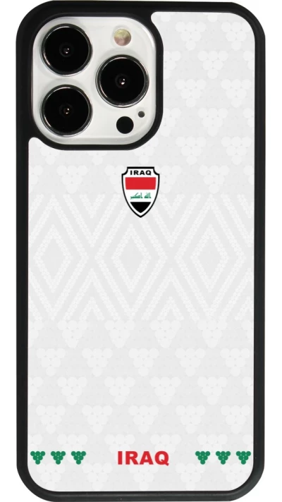iPhone 13 Pro Case Hülle - Silikon schwarz Irak 2026 personalisierbares Fussballtrikot
