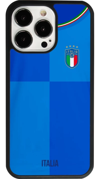 iPhone 13 Pro Case Hülle - Silikon schwarz Italien 2022 personalisierbares Fußballtrikot