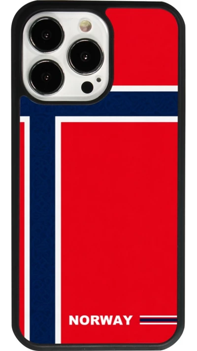 iPhone 13 Pro Case Hülle - Silikon schwarz Norwegen 2026 personalisierbares Fussballtrikot