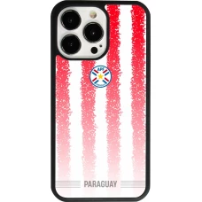 Coque iPhone 13 Pro - Silicone rigide noir Maillot de football Paraguay 2026 personnalisable