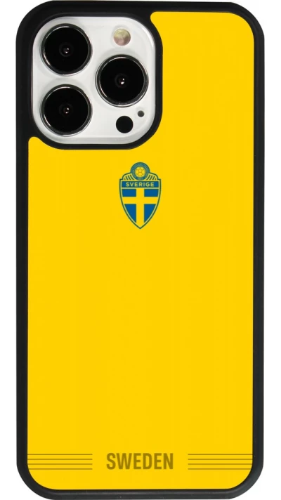 iPhone 13 Pro Case Hülle - Silikon schwarz Schweden 2026 personalisierbares Fussballtrikot