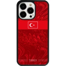 Coque iPhone 13 Pro - Silicone rigide noir Maillot de football Turquie 2026 personnalisable