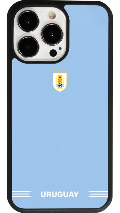 iPhone 13 Pro Case Hülle - Silikon schwarz Uruguay 2026 personalisierbares Fussballtrikot