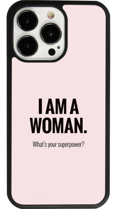 iPhone 13 Pro Case Hülle - Silikon schwarz I am a woman