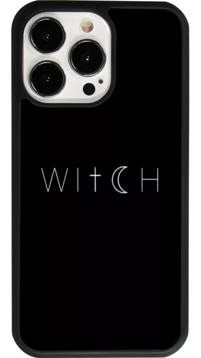 iPhone 13 Pro Case Hülle - Silikon schwarz Halloween 22 witch word