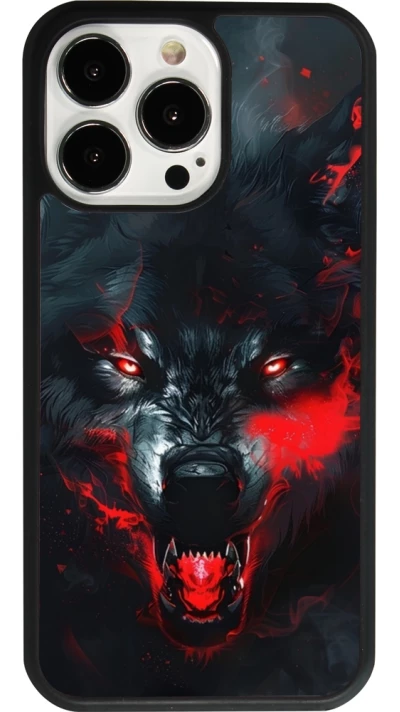 iPhone 13 Pro Case Hülle - Silikon schwarz Halloween 2024 mad werewolf