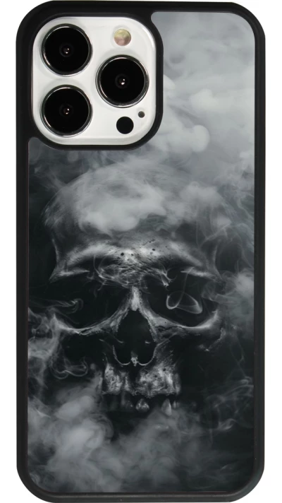 iPhone 13 Pro Case Hülle - Silikon schwarz Halloween 2024 smoky skull