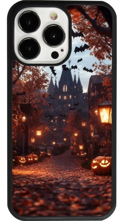 iPhone 13 Pro Case Hülle - Silikon schwarz Halloween 2025 Haunted house