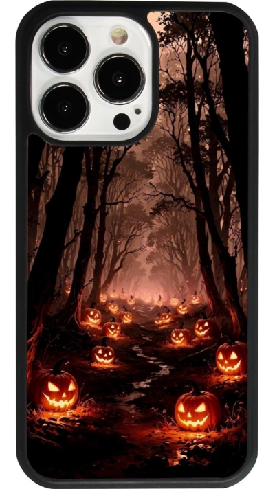 iPhone 13 Pro Case Hülle - Silikon schwarz Halloween 2025 Road of Terrifying Pumpkins