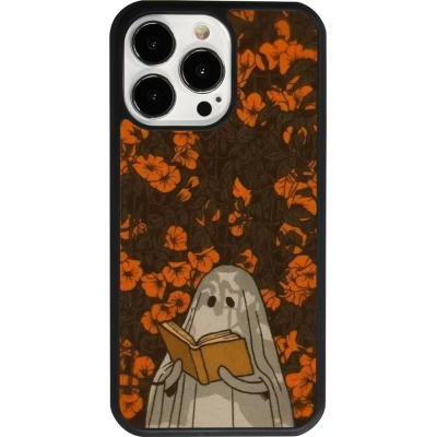 Coque iPhone 13 Pro - Silicone rigide noir Halloween 2026 Ghost reading