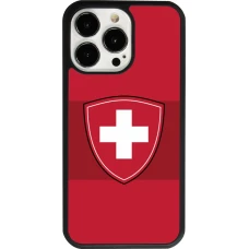 iPhone 13 Pro Case Hülle - Silikon schwarz Hockey World Championship Ecusson Suisse