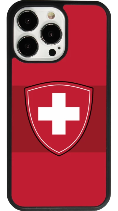 iPhone 13 Pro Case Hülle - Silikon schwarz Hockey World Championship Ecusson Suisse