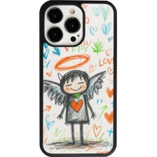 iPhone 13 Pro Case Hülle - Silikon schwarz Little Angel Sketch Love