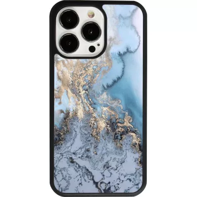 iPhone 13 Pro Case Hülle - Silikon schwarz Marble 04