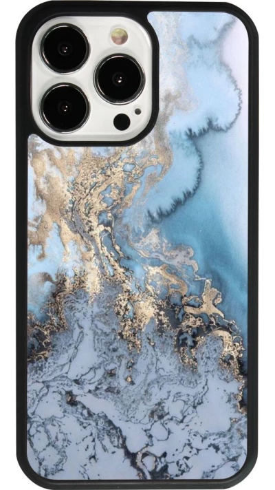 iPhone 13 Pro Case Hülle - Silikon schwarz Marble 04