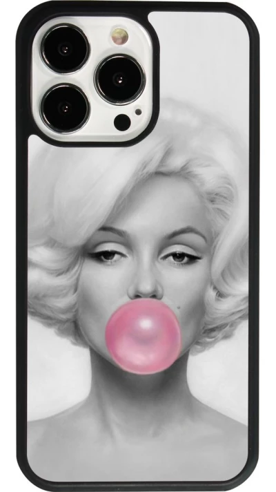 iPhone 13 Pro Case Hülle - Silikon schwarz Marilyn Bubble