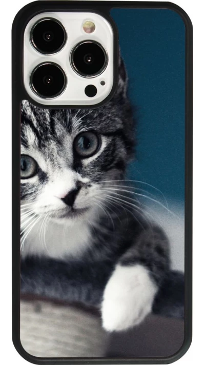 iPhone 13 Pro Case Hülle - Silikon schwarz Meow 23
