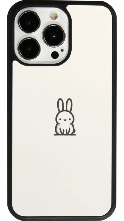 iPhone 13 Pro Case Hülle - Silikon schwarz Minimal Häschen Süße