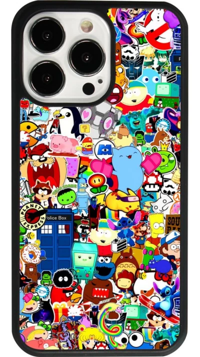 iPhone 13 Pro Case Hülle - Silikon schwarz Mixed cartoons