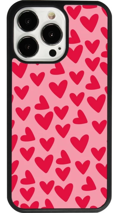 iPhone 13 Pro Case Hülle - Silikon schwarz Mom 2024 kleine Herzen