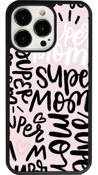 iPhone 13 Pro Case Hülle - Silikon schwarz Mom 2024 Super mom