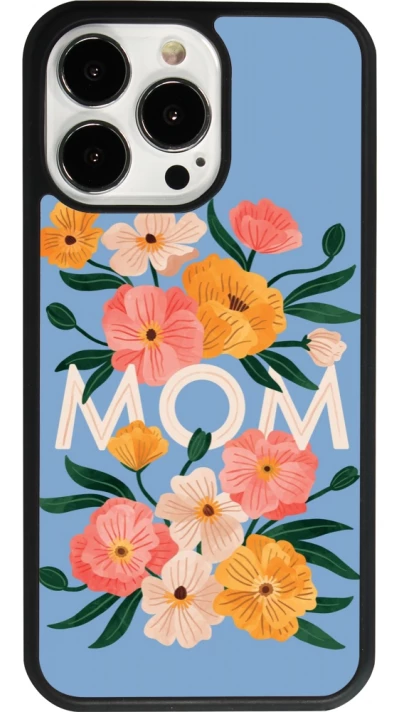 iPhone 13 Pro Case Hülle - Silikon schwarz Mom 2026 Flowers