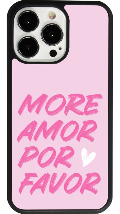 iPhone 13 Pro Case Hülle - Silikon schwarz More amor porfavor