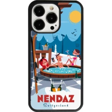 Coque iPhone 13 Pro - Silicone rigide noir Nendaz Mountain Jacuzzi