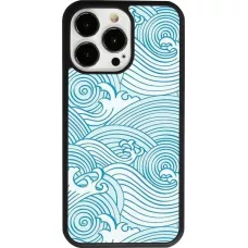 iPhone 13 Pro Case Hülle - Silikon schwarz Ocean Waves
