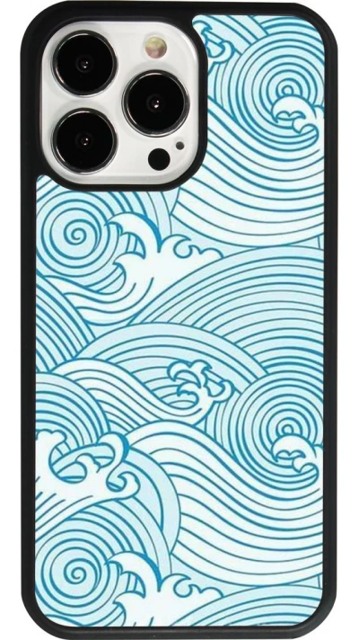 iPhone 13 Pro Case Hülle - Silikon schwarz Ocean Waves