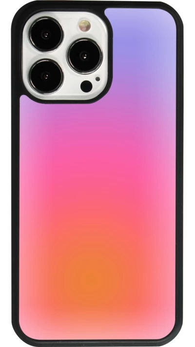 iPhone 13 Pro Case Hülle - Silikon schwarz Orange Pink Blue Gradient