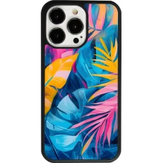 iPhone 13 Pro Case Hülle - Silikon schwarz Palms Blue