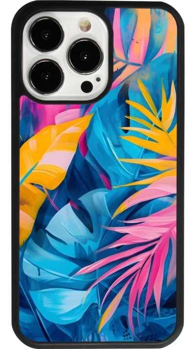 iPhone 13 Pro Case Hülle - Silikon schwarz Palms Blue