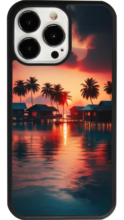 iPhone 13 Pro Case Hülle - Silikon schwarz Paradies Malediven