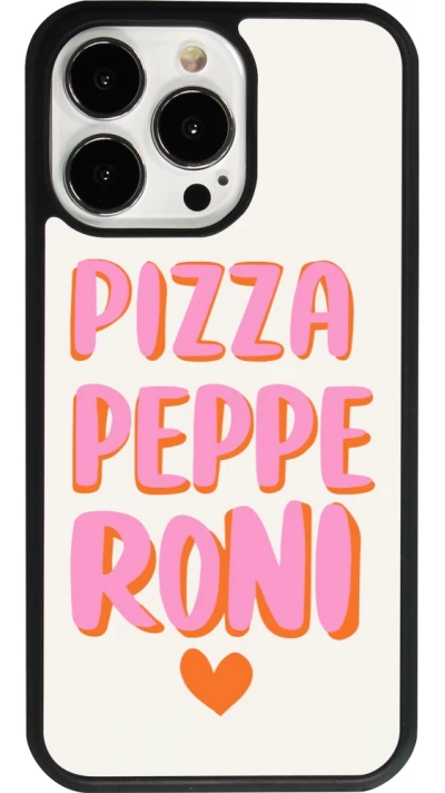 iPhone 13 Pro Case Hülle - Silikon schwarz Pizza pepperoni 2026