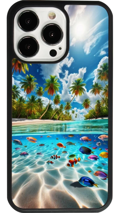 iPhone 13 Pro Case Hülle - Silikon schwarz Strandparadies