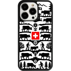 Coque iPhone 13 Pro - Silicone rigide noir Poya Suisse 3