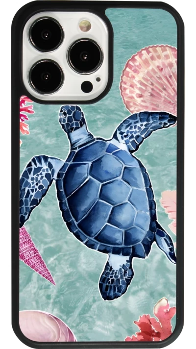 iPhone 13 Pro Case Hülle - Silikon schwarz Preppy Turtle