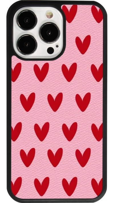 iPhone 13 Pro Case Hülle - Silikon schwarz Saint Valentines Day 26 Pattern heart