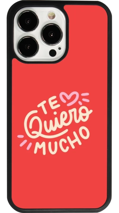 iPhone 13 Pro Case Hülle - Silikon schwarz Saint Valentines Day 26 Te quiero mucho
